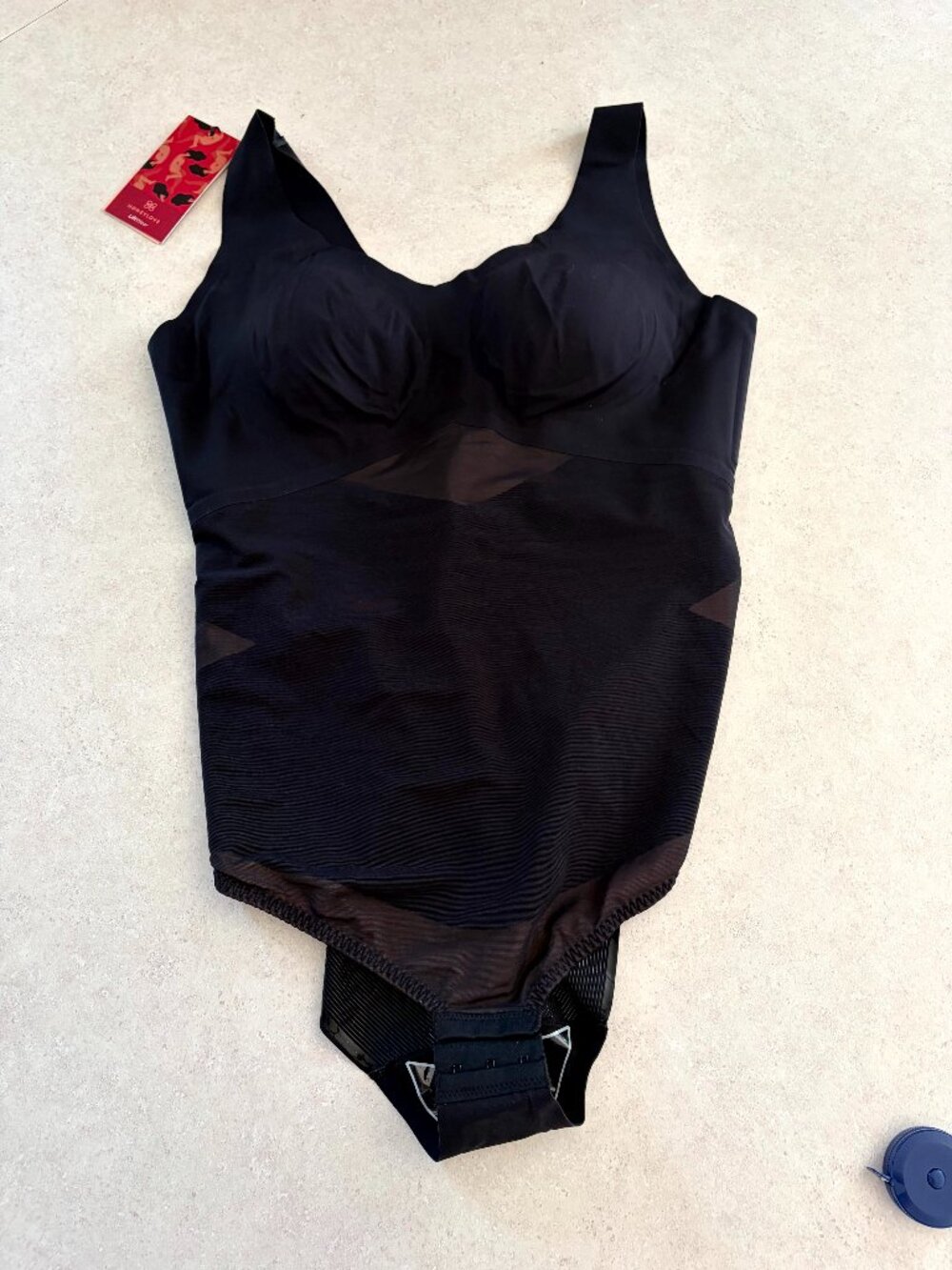 NWT HONEYLOVE Womens Size 2X Black LiftWear Tank Bodysuit Shapewear